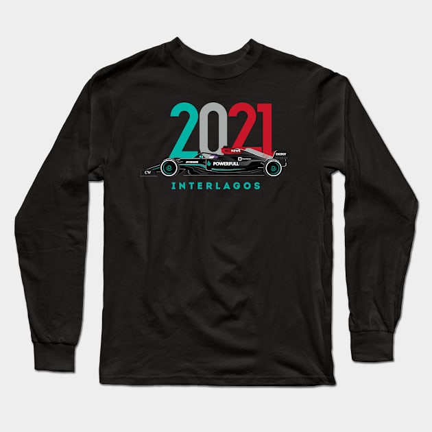 Formula Racing Car 2021 Long Sleeve T-Shirt by RaceCarsDriving